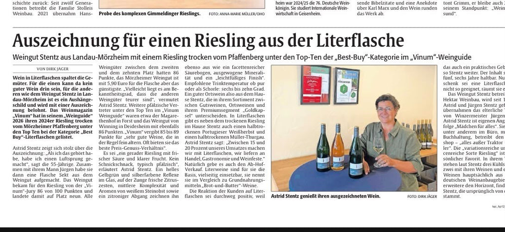 2025 Riesling trocken Literflasche