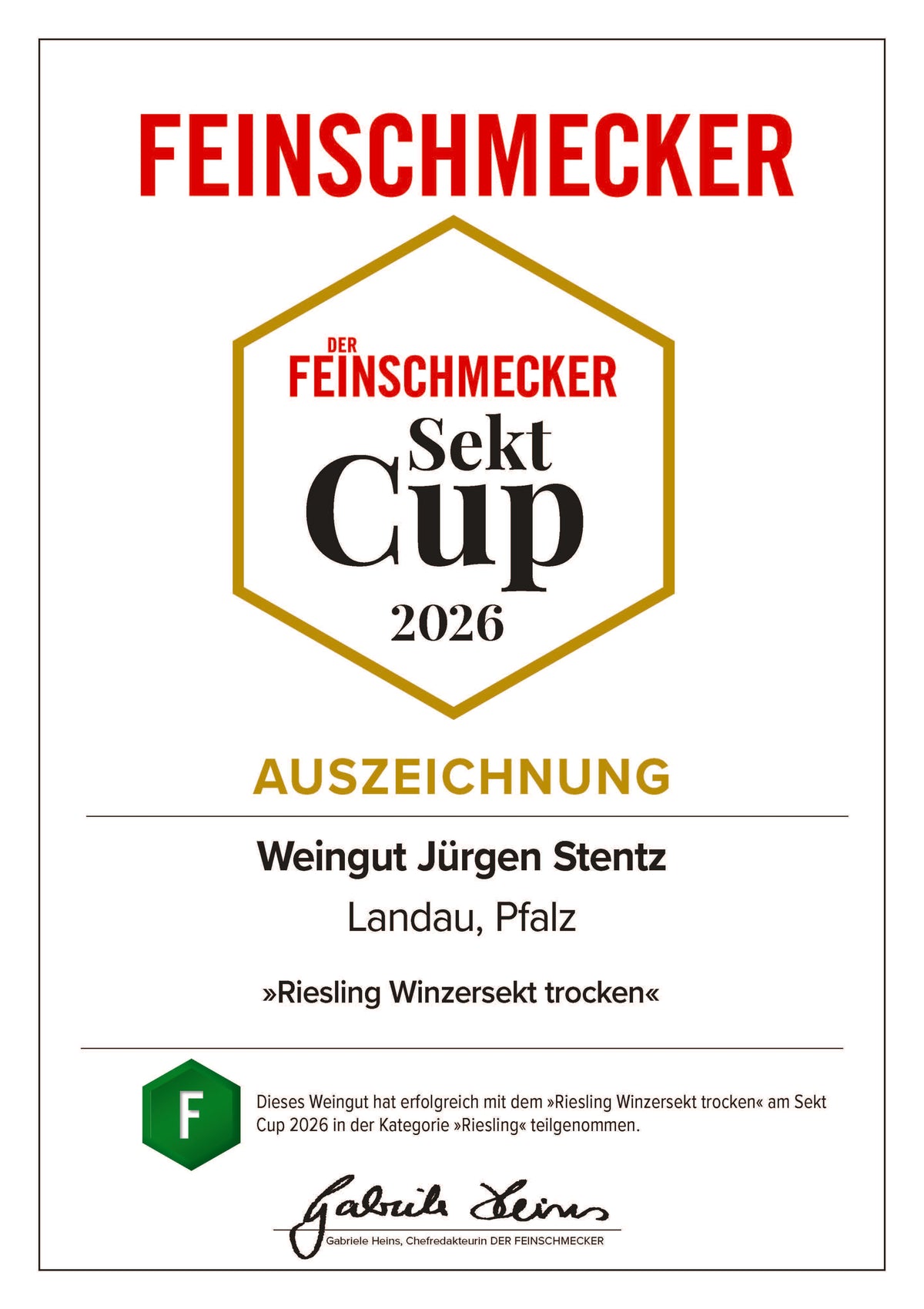 Winzersekt Riesling trocken