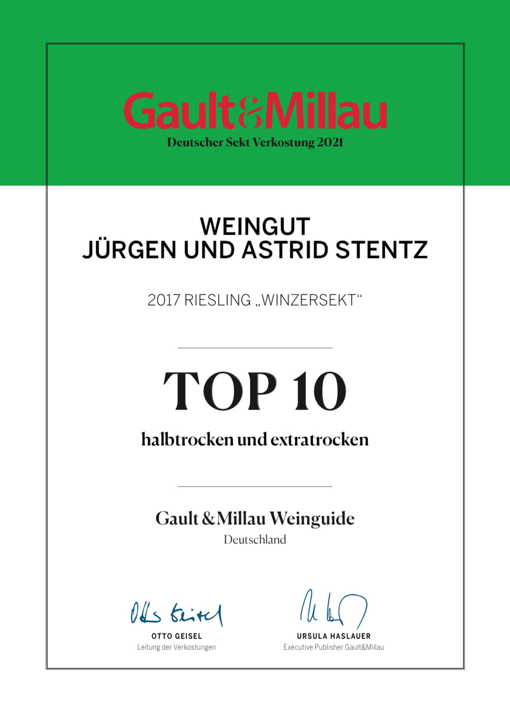 Winzersekt Riesling trocken